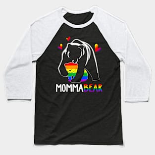 LGBT Mama Momma Bear Gay Pride Proud Mom Mother's Day Baseball T-Shirt